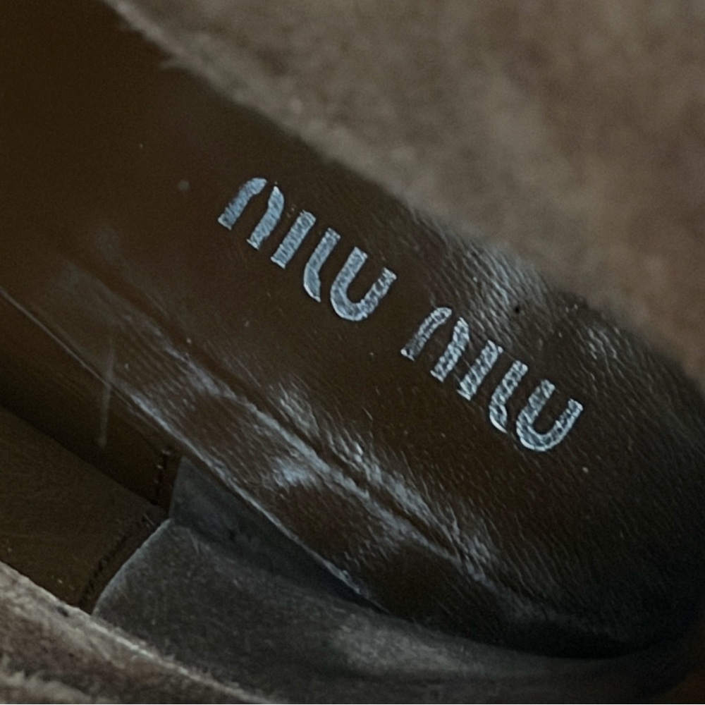 RARE Miu Miu Vintage Gold Metallic Leather Boots Sz 35 Cowboy Festival Boho - Picture 14 of 16